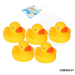 Non-toxic Safe Yellow PVC Ducks Bath Toy Developing Intelligence Sound Animal Toy For Kids
