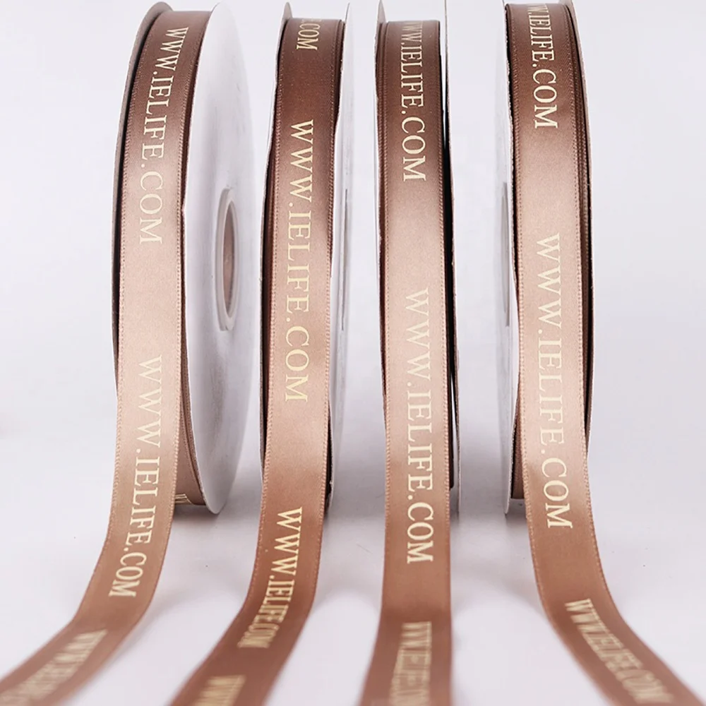 
Factory Direct 2cm 100% Polyester Ribbon Custom Printed Logo Packing Gift Satin Ribbon Wholesale 