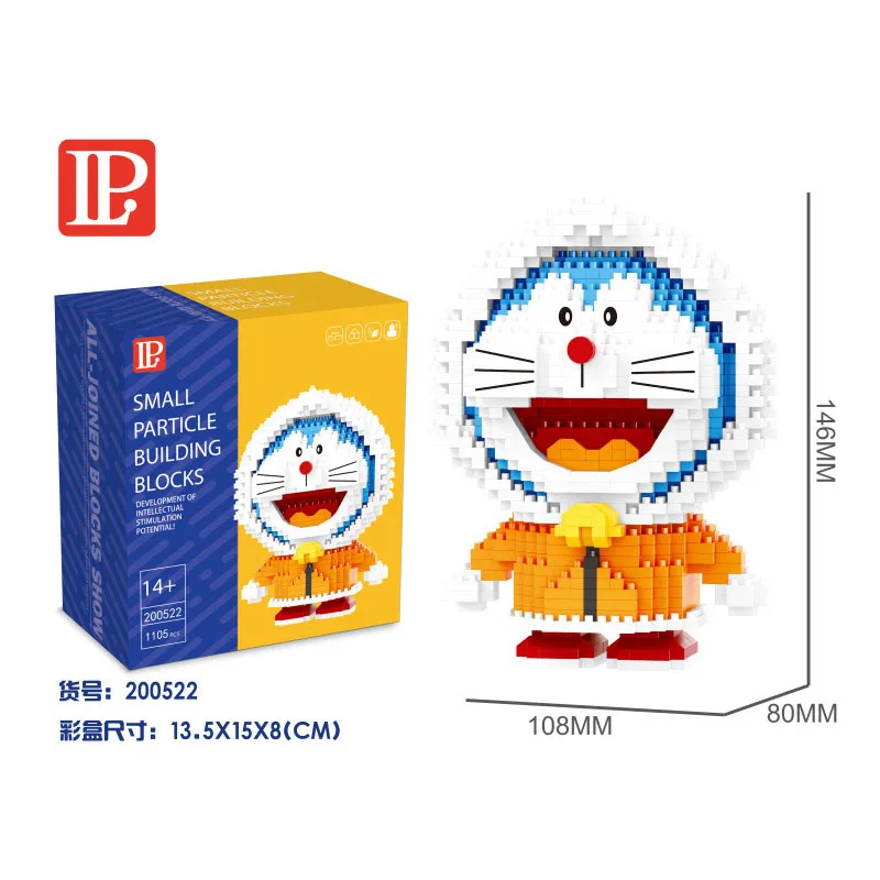 928pcs+ Kid Toys Japan Anime Creative Cartoon Diamond Doraemon Action Figures Mini Bricks Toys Building Blocks