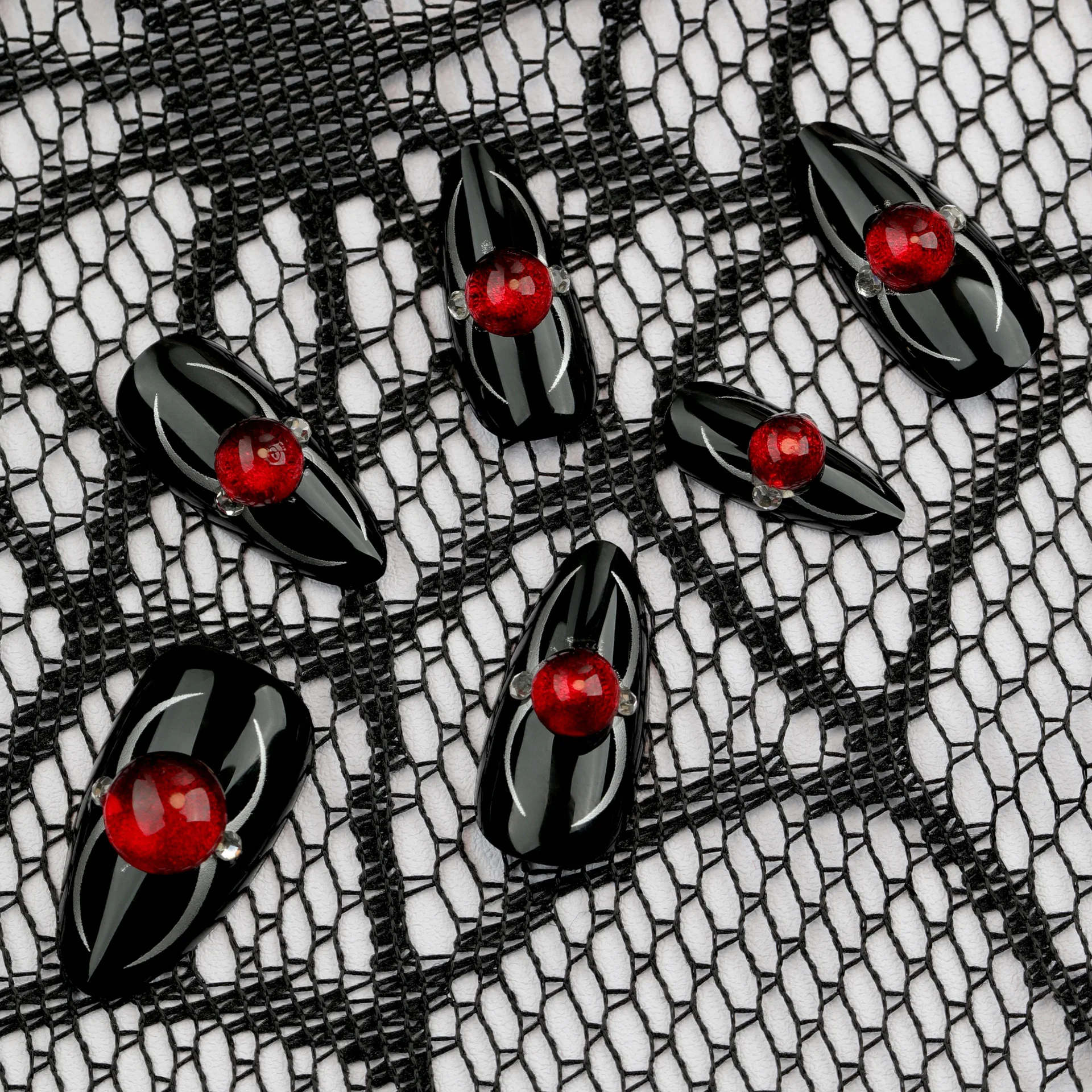 INS New Fashion High Quality cow grain Press On Nails Custom Acrylic Artificial Gel Art Nails