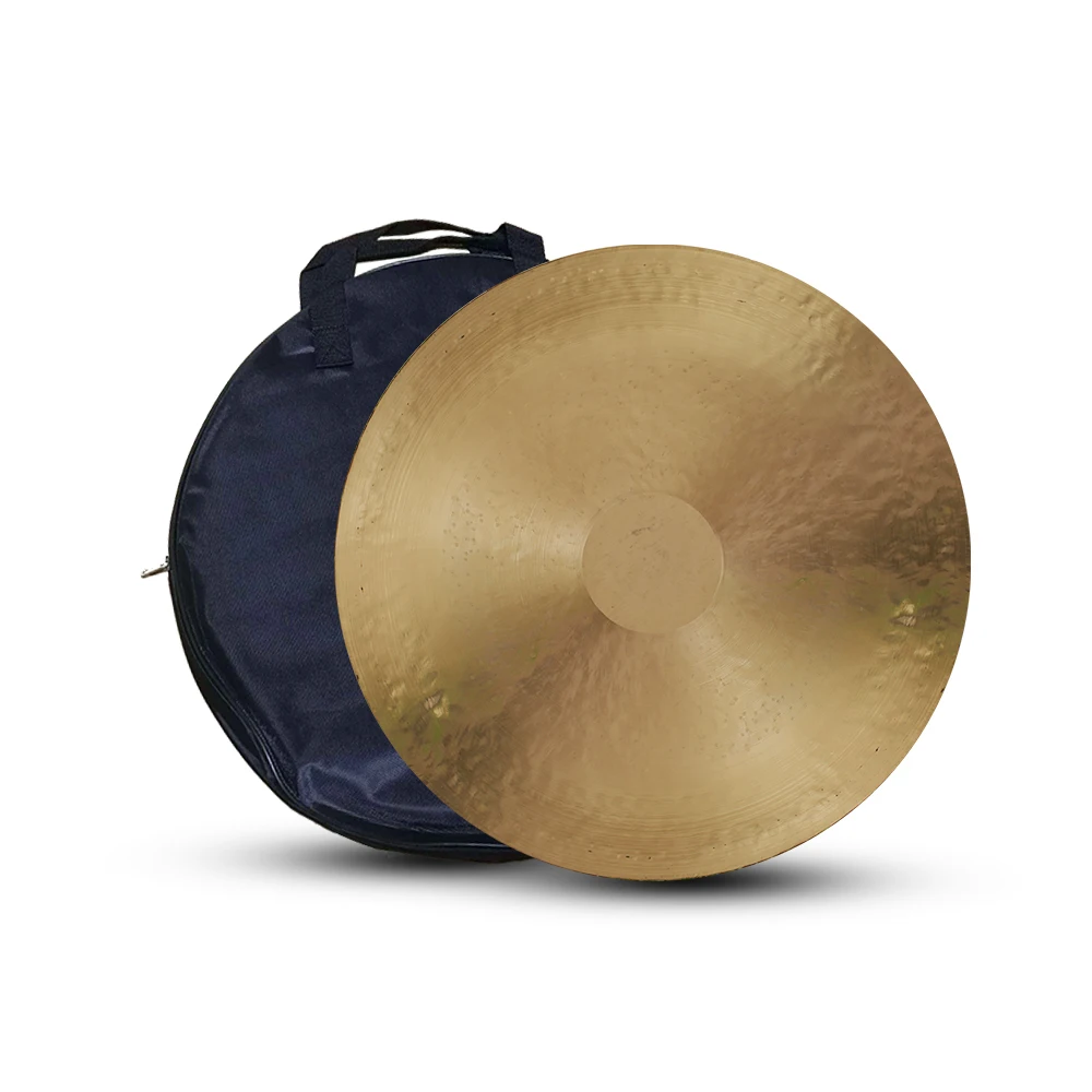 Golden Color Chinese Feng Gong  24 Inch 60 CM Bronze Gong Handmade Wind Gong Percussion Instrument
