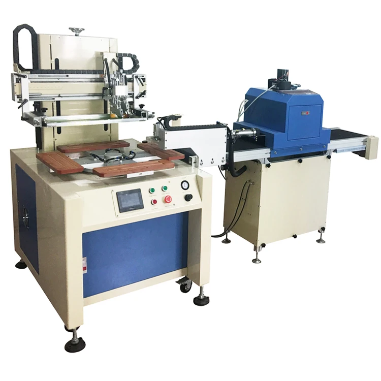 Mini automatic single color flat vertical eyeglass pencil case ruler screen printer print machine