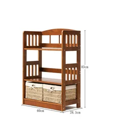 custom rattan wooden wicker drawers kitchen racks bookcase kids toy display storage shelf display bookshelf