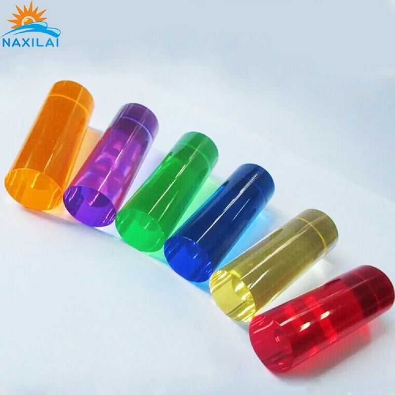 Naxilai Led Lighting Colored Acrylic Rod Plastic Bar 25mm Diameter and 70mm Length 26pcs for Peg Board