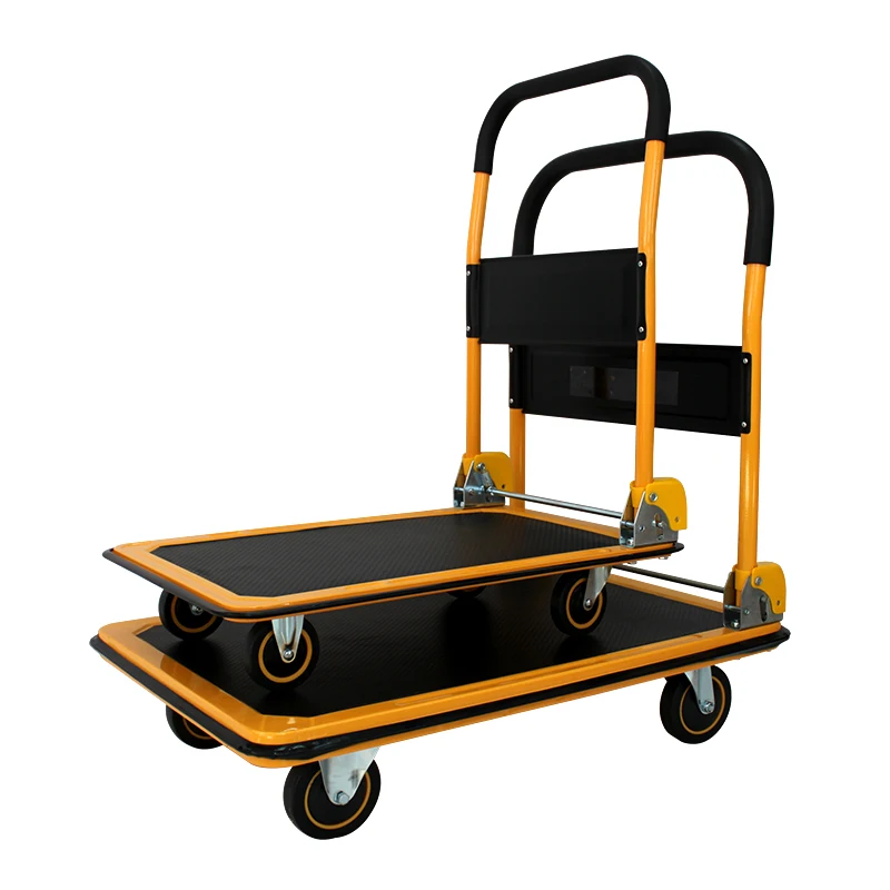 Push Cart DollyMoving Platform Hand Truck, Foldable for Easy Storage and 360 Degree Swivel Wheels