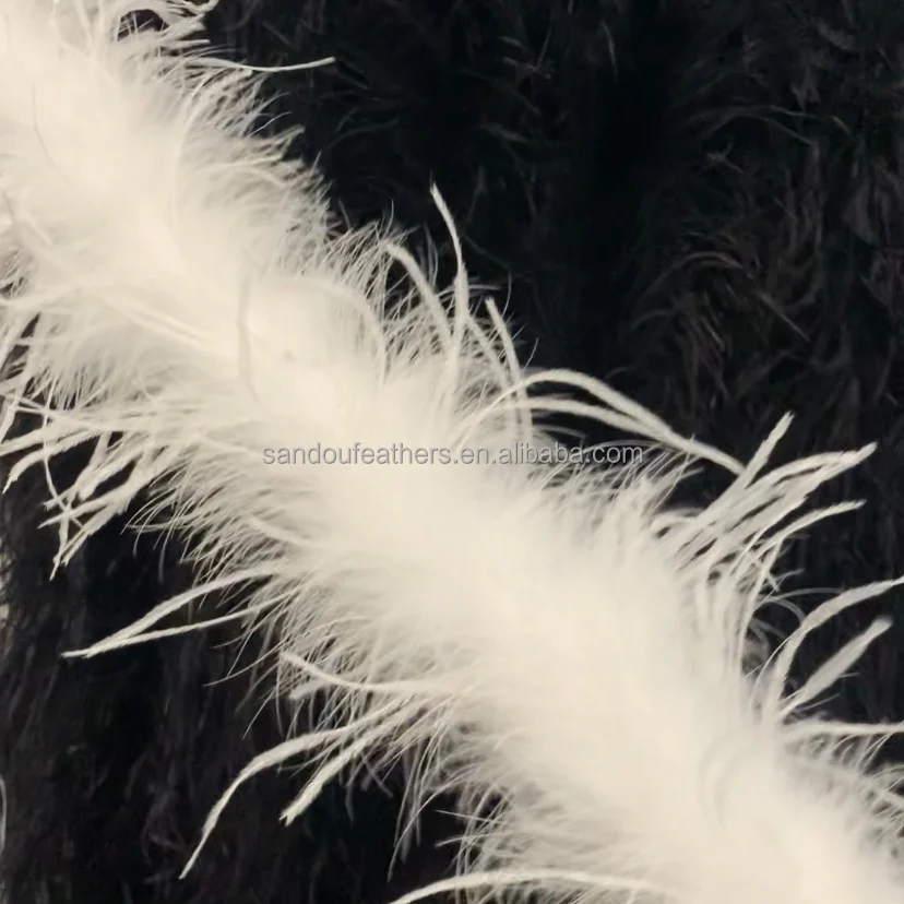 SANDOU Hot sale 10-13 cm ostrich feathers boa 1 ply Feather Boa Colorful Decorative Feather Strips