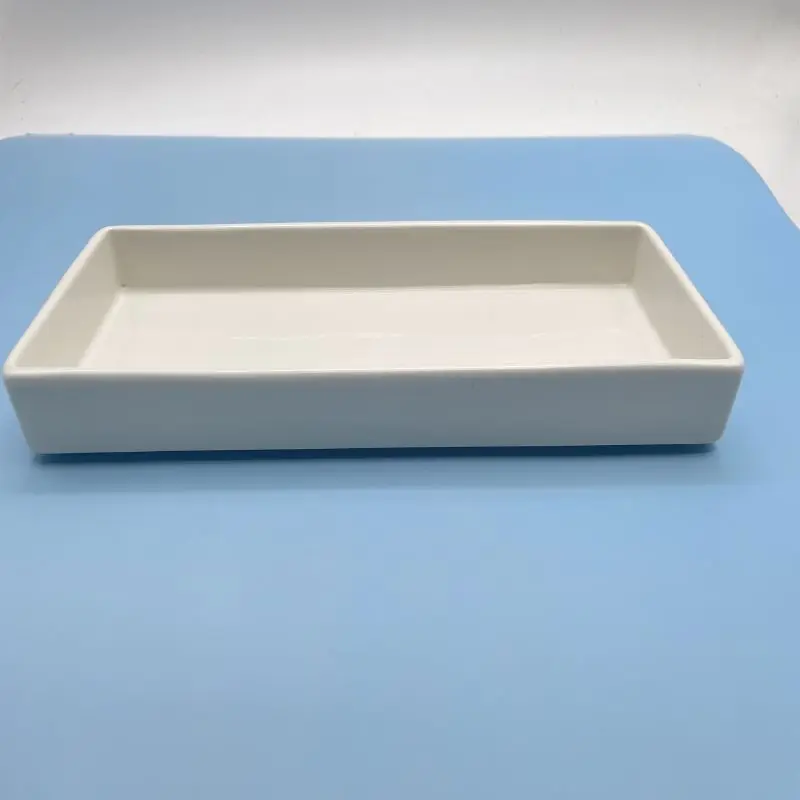 Ceramic serving tray Design Home Hotel Restaurant Custom Food Grade Food Tray for square shape white color