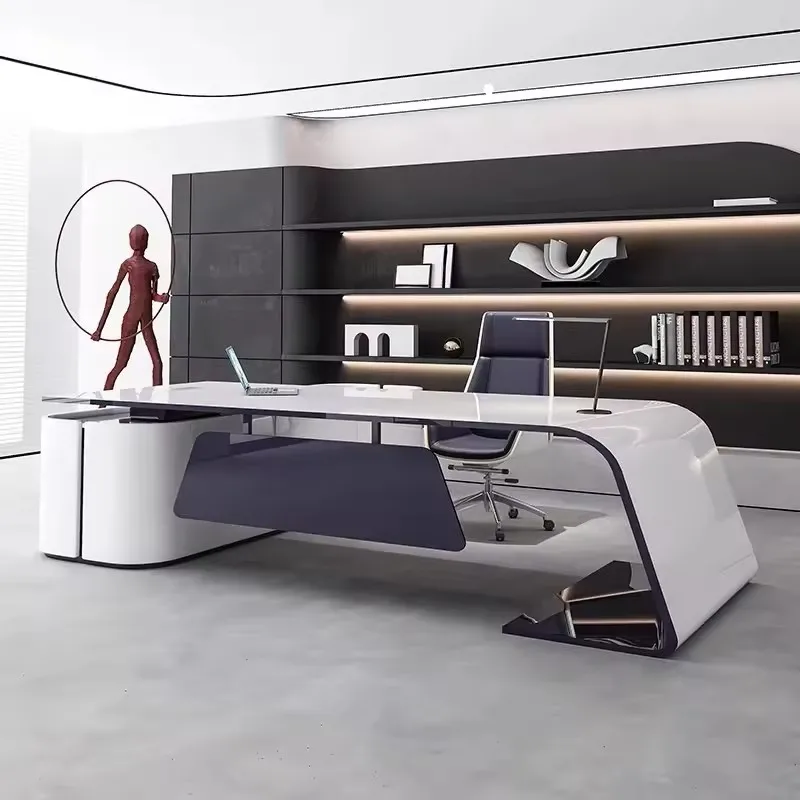 Modern Luxury Executive Office Desk for Boss or CEO Wood Executive Manager Desk Table for Office or Home Use