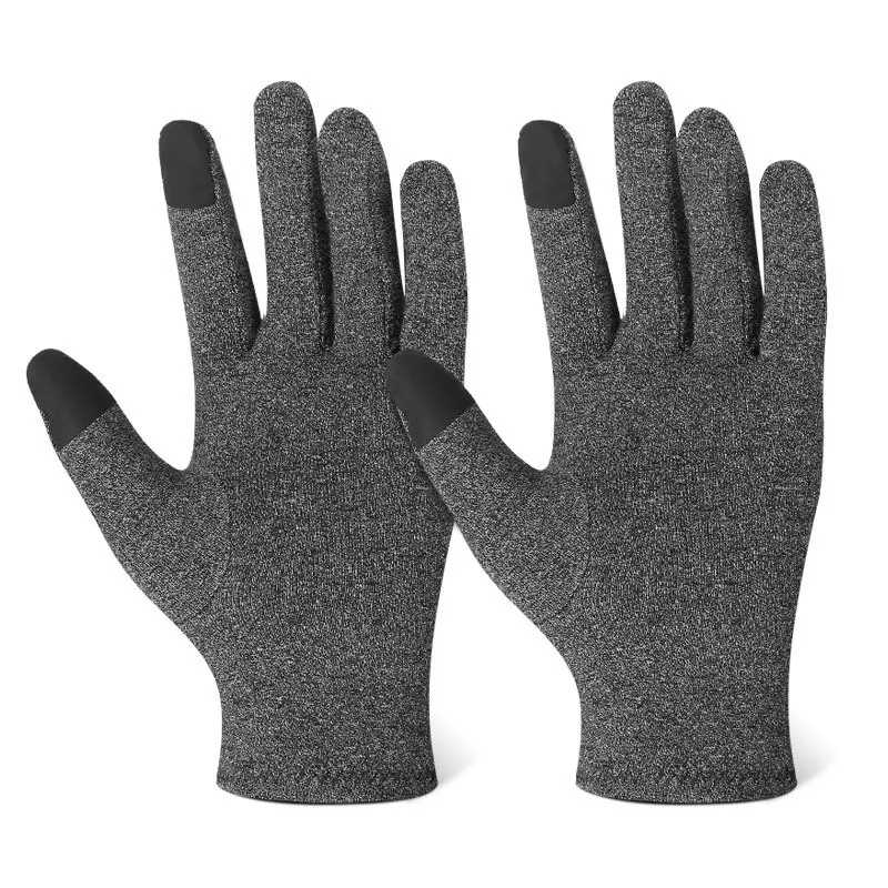 Full finger cotton compression arthritis safety  gloves with touch