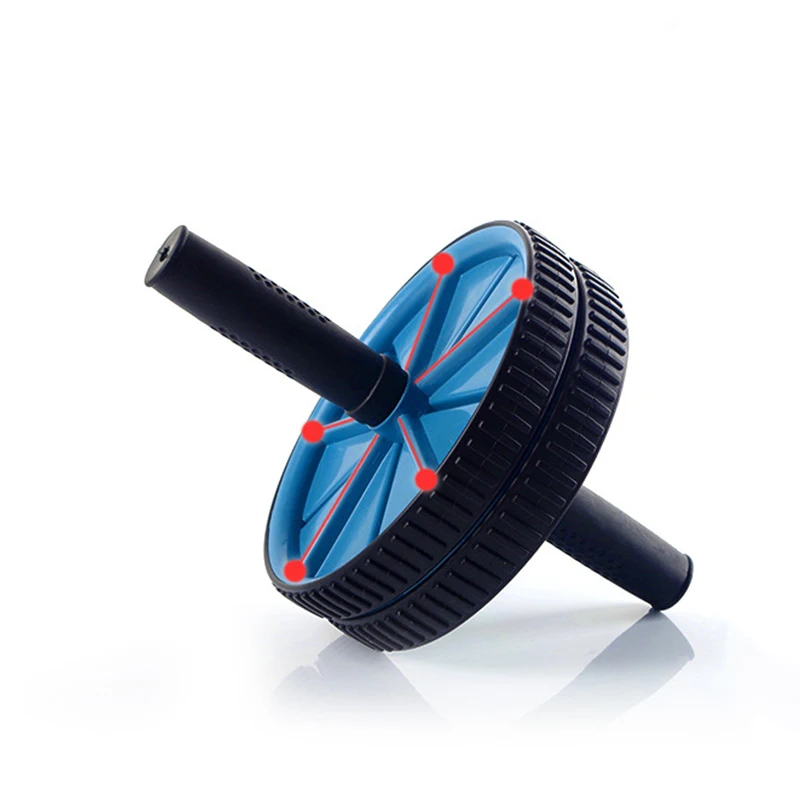 Double roller fitness equipment ABS Abdominal wheel Double handle thruster Abdominal roller