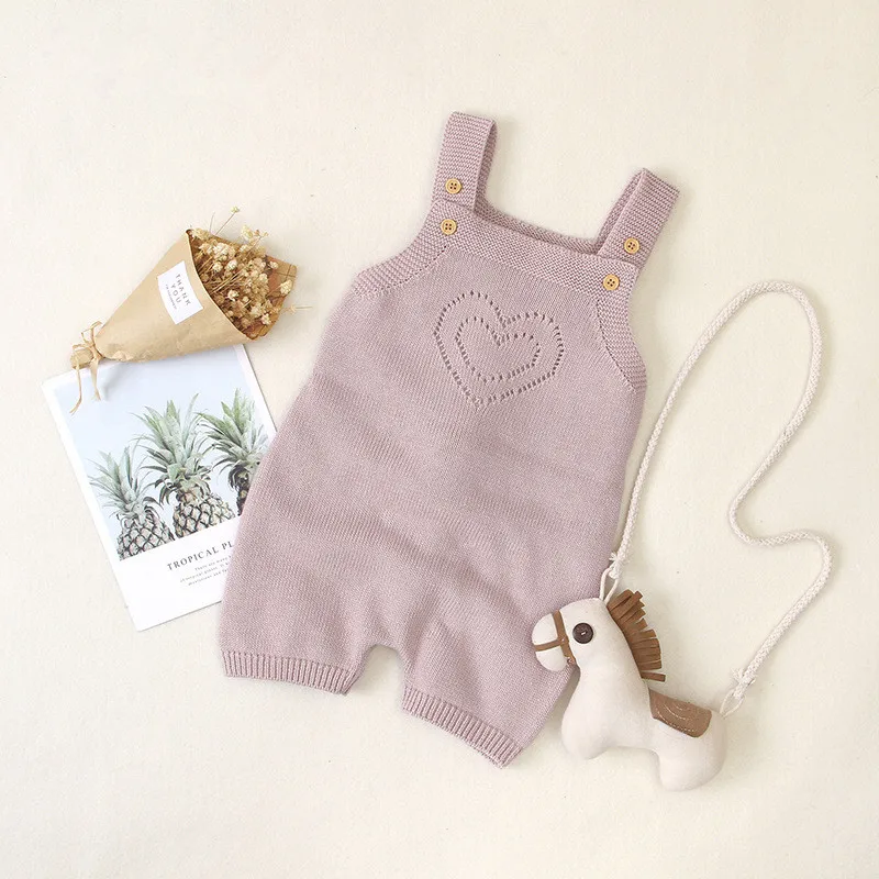 2021 Baby Girls and Boys Summer Clothes Cotton Knitted Infant Rompers Baby Romper with Cute Rabbit