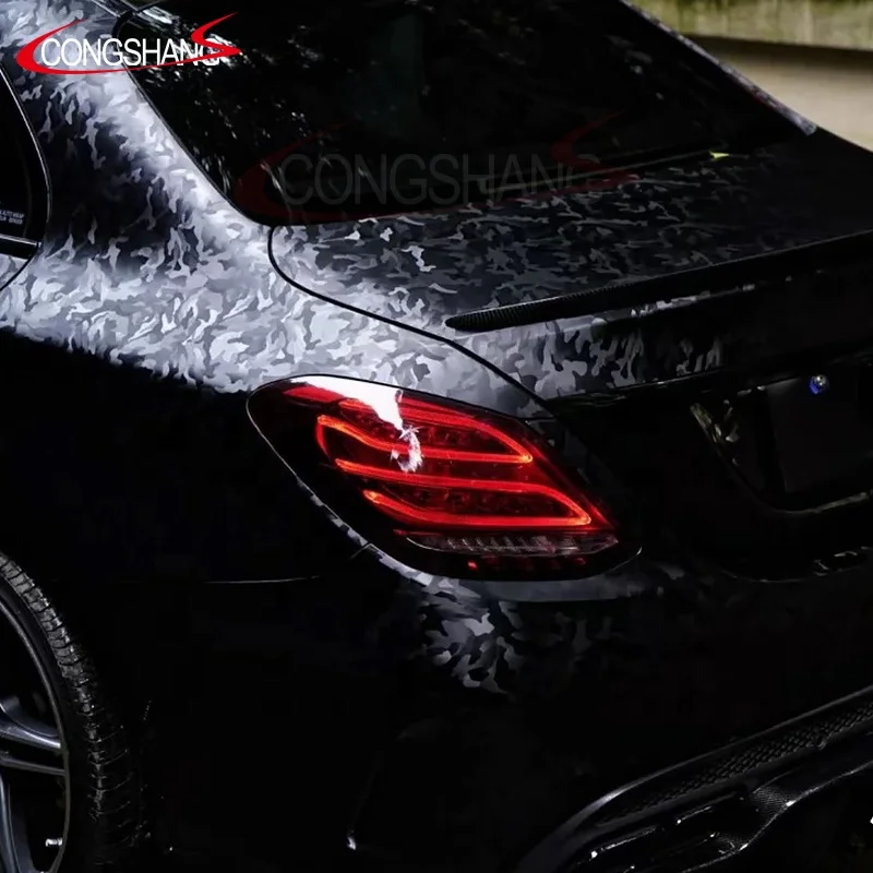 Ghost Vinyl Camo 1.52*18M PVC Film 3D Pattern Shadow Black Wrap Film Car for Car Wrap Vinyl