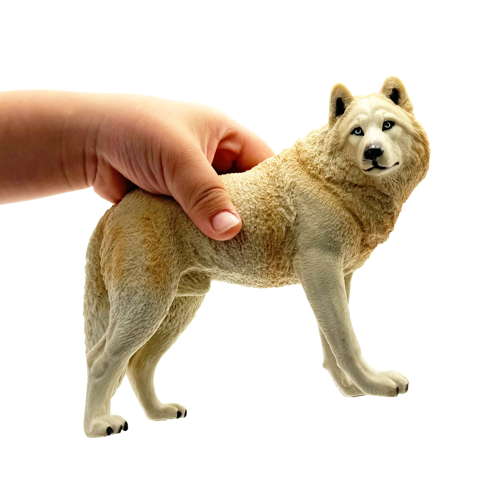 Wildlife Realistic High Quality PVC Plastic Animal Figure Toys Realistic Eco-friendly Animal Walking White Wolf Figure Toys