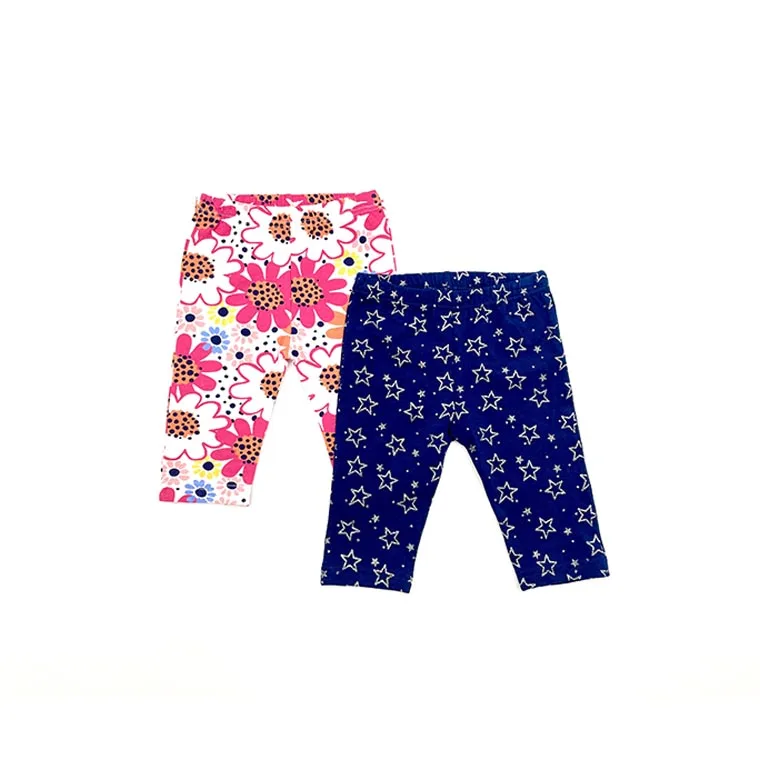 
Oem Spring Baby Pants Custom Made Screen Printing High Quality Cheap Wholesale Kids Leggings 