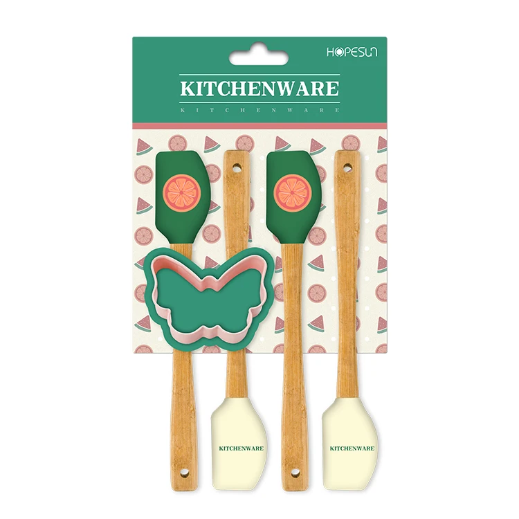 Hopesun Uv Printing Transfer Printing Summer Spatula Silicone Kitchen Utensils Baking Tools Silicone Baking Spatula Tool