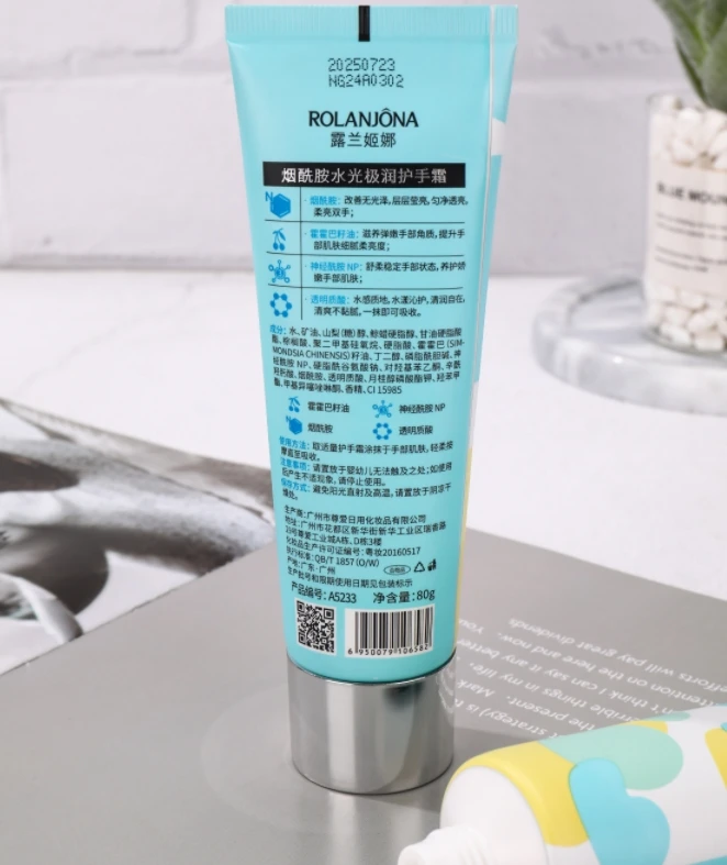 OEM Private Label Rolanjona Niacinamide Water Extreme Moisturizing Hand Cream Hyaluronic Acid Whitening Soothing Hand Care