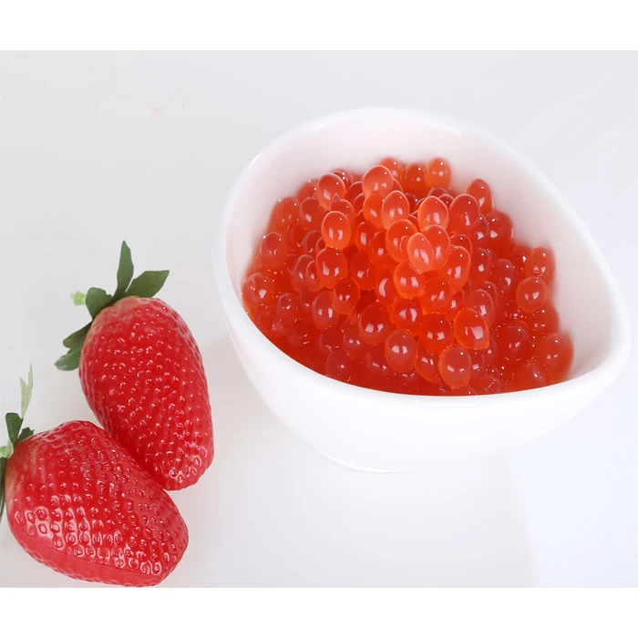 Taiwan Similar Products Fruit Juice Ball Popping Boba Strawberry Flavor