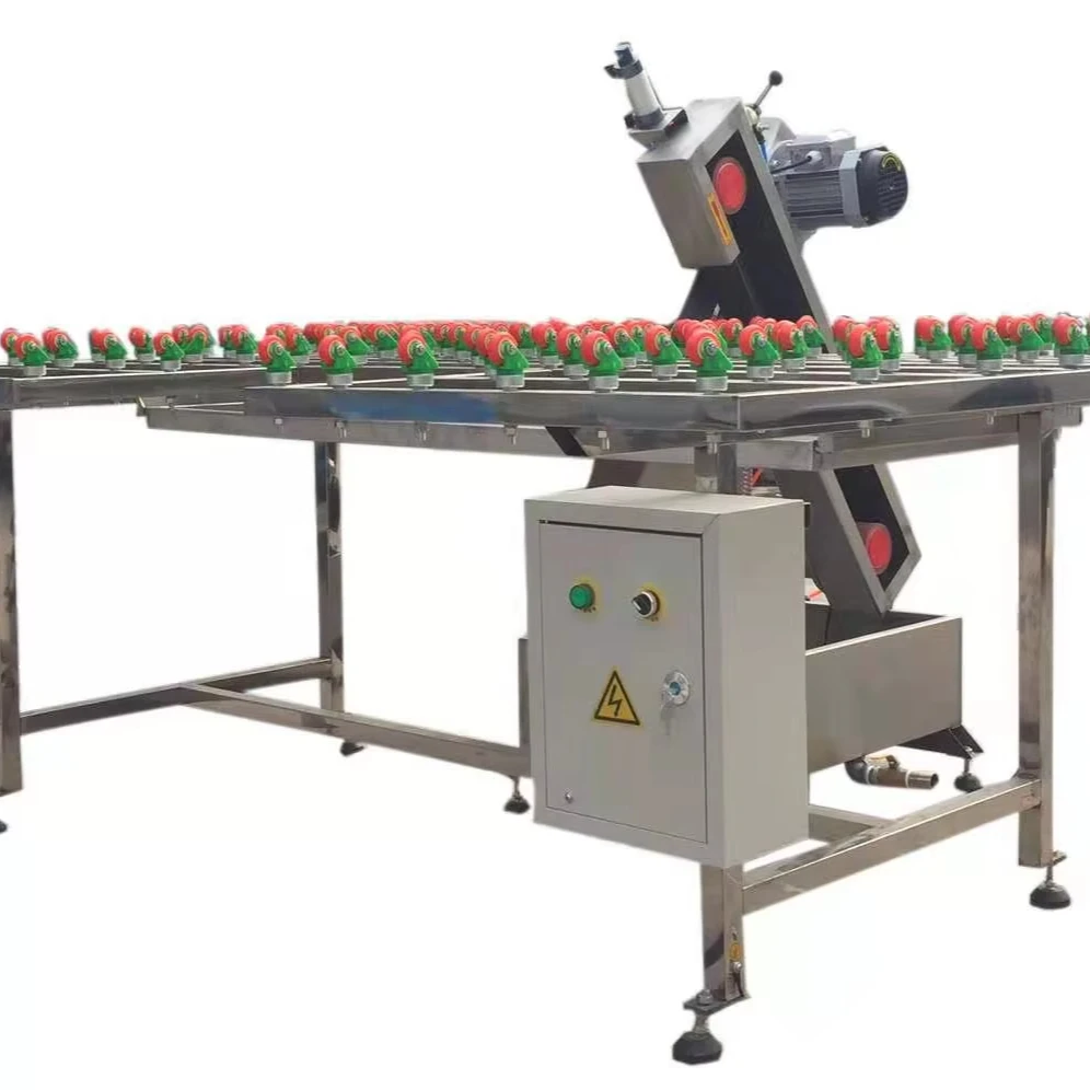 New manual glass abrasive belt grinding and beveling machine glass processing equipment