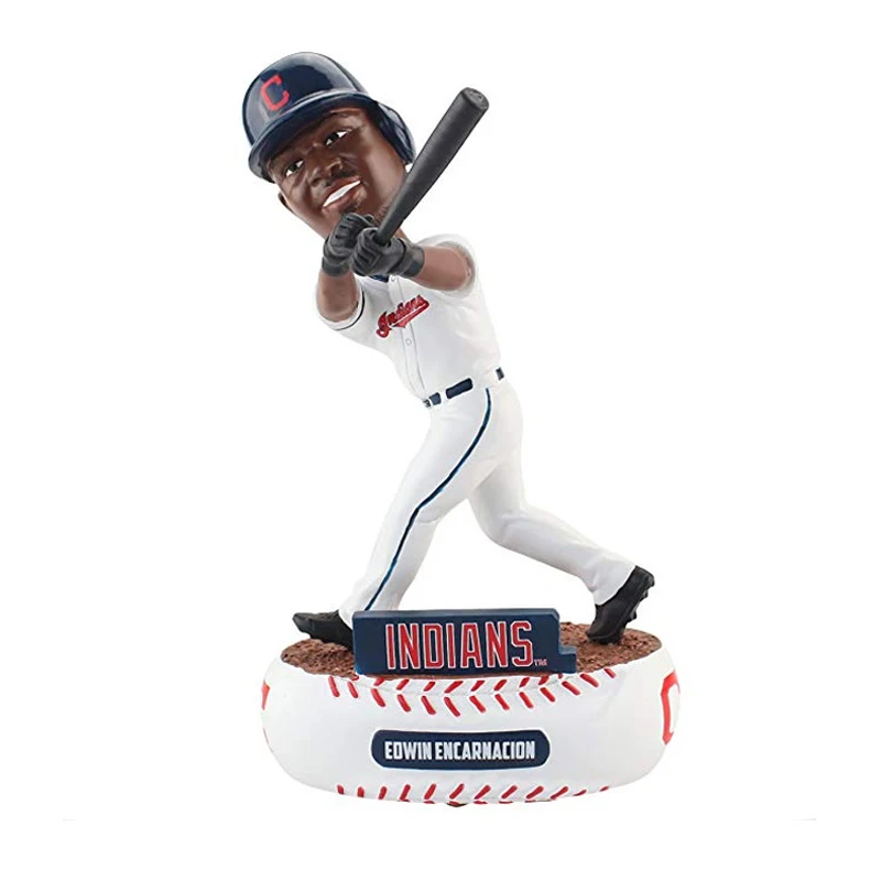 OEM 3D baseball player figure Hot sell custom sport figurine resin baseball player bobblehead for home decoration