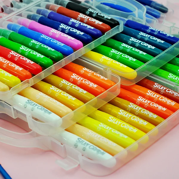Gel lipstick crayons 24 colors twist up crayons non-toxic silky gel artist crayons for coloring book for adult coloring