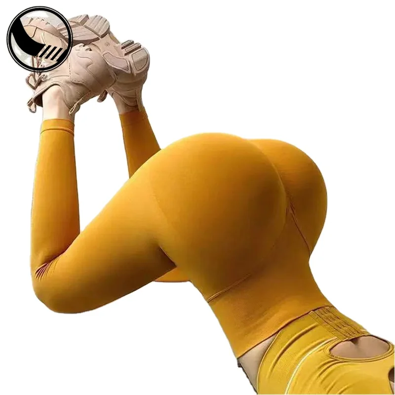 2023 Wholesale Custom Capris Sports Stretchy High Waist Leggings Butt Lifter Yoga Pants Black Tights For Women