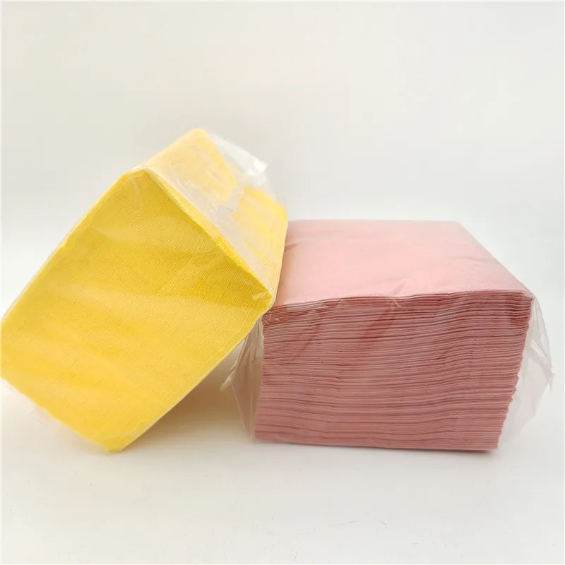 Wholesale Customized High Quality Virgin Pulp Yellow Printed Decorative Mixed Flamings Paper Napkins