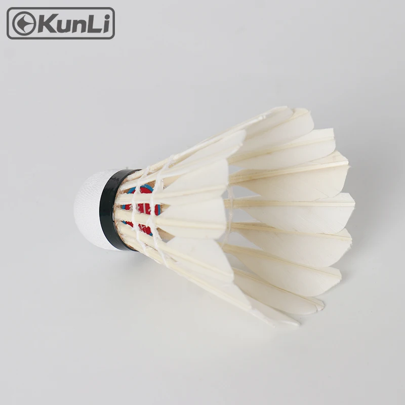 Kunli High Quality Cheap Most Durable Synthetic Duck Feather Badminton Shuttlecock For Training 12pcs