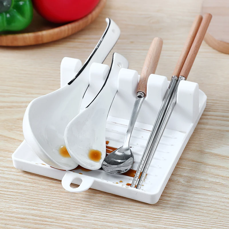 Durable Kitchen Utensils Rack Silicone Spoon Rack Spoon Holder Spatula Spoon Rack, ,Tableware Rack Kitchen Organizer Pot Rack