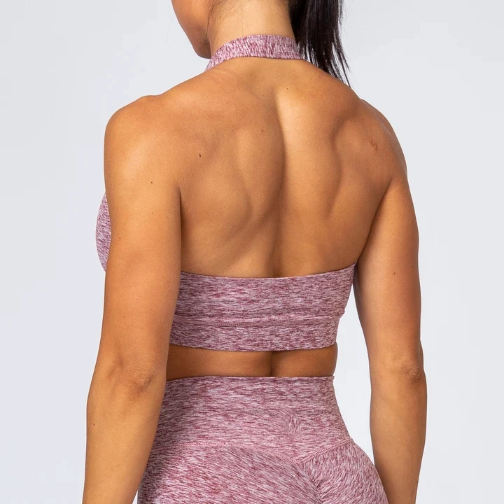 Wholesale custom womens open back scoop neck plus size sports bra