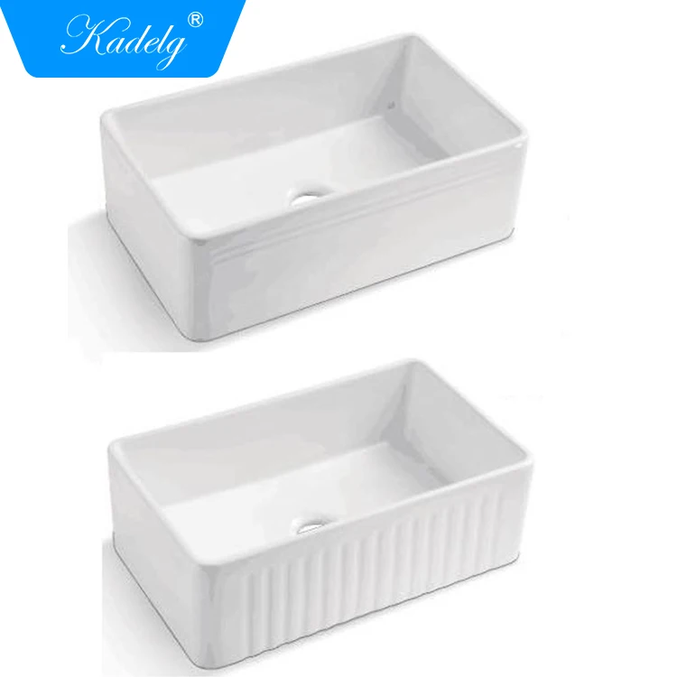 High End fashionable types North America White Undermount farm kitchen sink