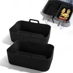 Amazon hot selling high quality kitchen cooking tool Durable Air Fryer Accessories Silicone Pot with Handle Non stick