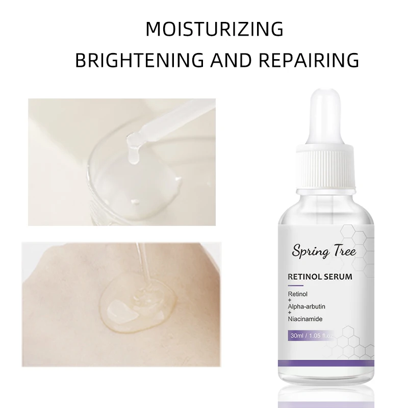 Best anti-wrinkle anti-aging back to 18 years old vegan and organic skin care serum Moisturizing and nourishing retinol serum