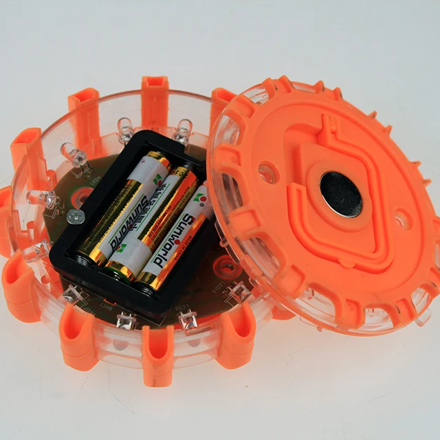 Rechargeable LED Road Flare with Magnetic Base - Electronic Safety Warning Light for Emergency Roadside and Traffic Control