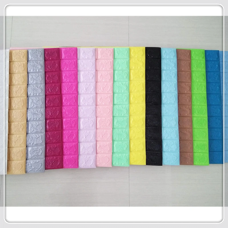 Cheap Wall paper for Sale Self Adhesive Wall Tiles foam brick 3d wall sticker  wholesale home decoration  color wallpaper