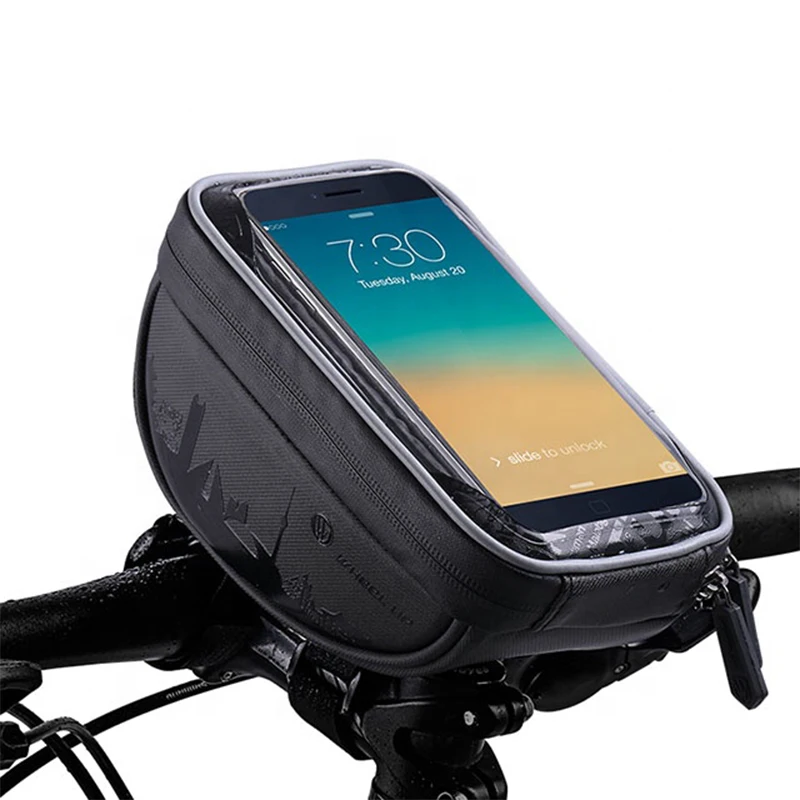 
New Design Chinese Element Waterproof Cycling Phone Bag Frame Handlebar Bag With 6 Inch Screen For Bike Bicycle Bag Phone 