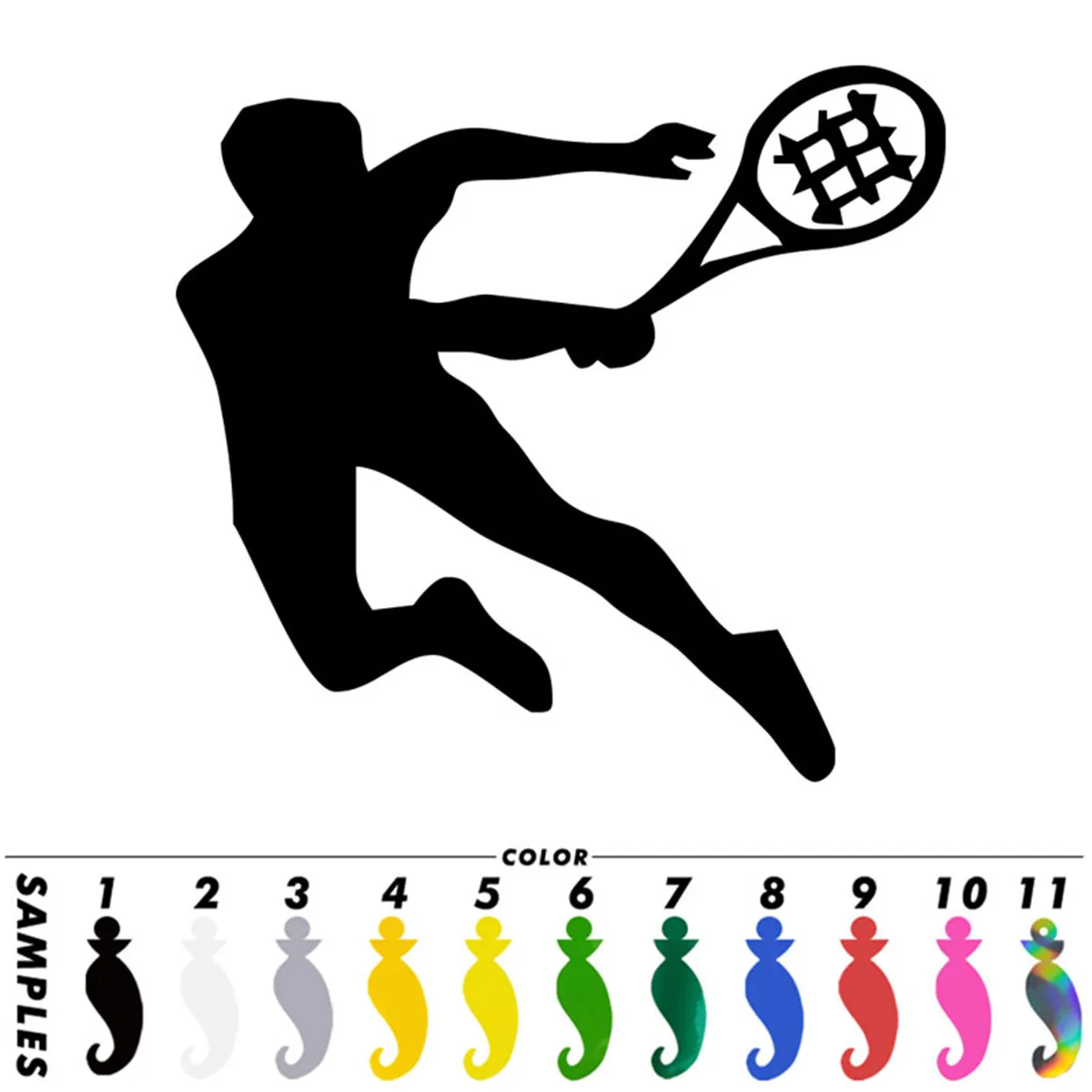 Play Tennis Car Laser Sticker Motorcycle Car Vinyl Laptop Window Wall Door JDM Decal Gift Die Cut Decals Laptop Window Glass