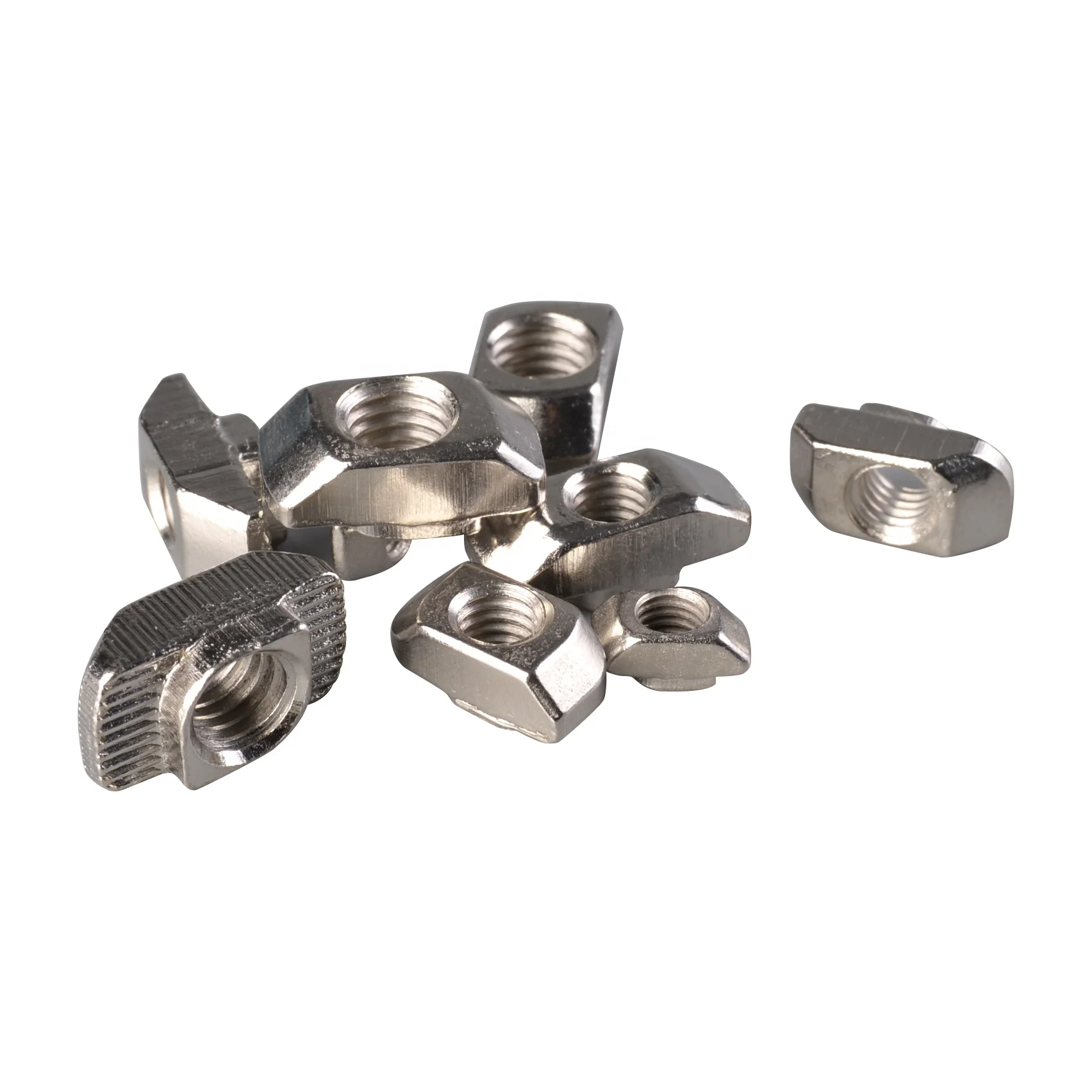 China hot sale T nut aluminum profile accessories nickle steel hammer head T-nut with M4/M5/M6/M8