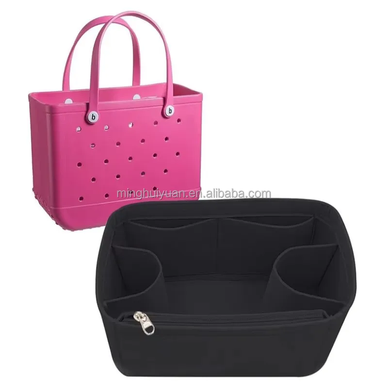 Factory direct EVA beach bag inner bag, high quality felt wool material bag, EVA handbag accessories