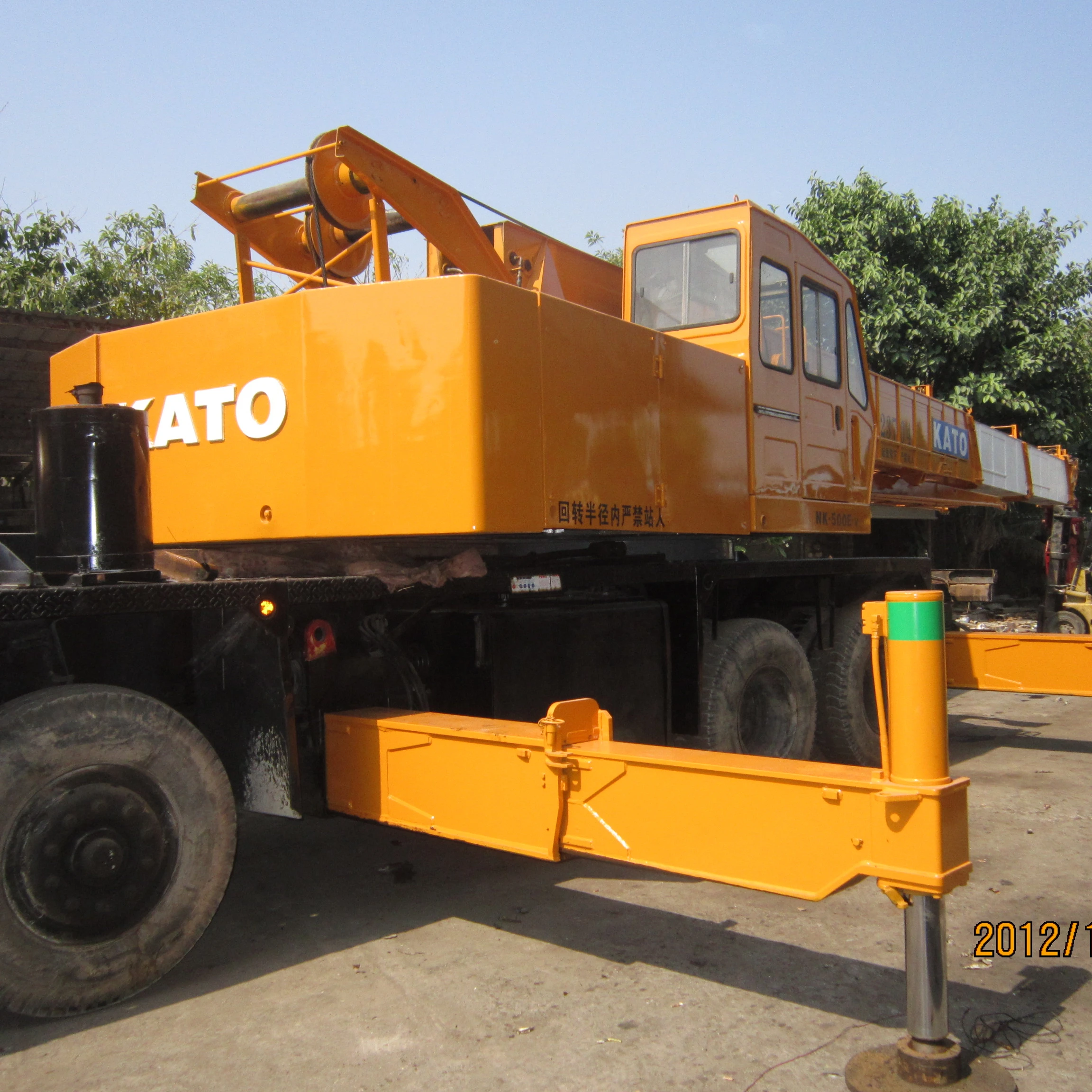 Kato nk500e mitsubishi diesel used good condition 50ton truck crane