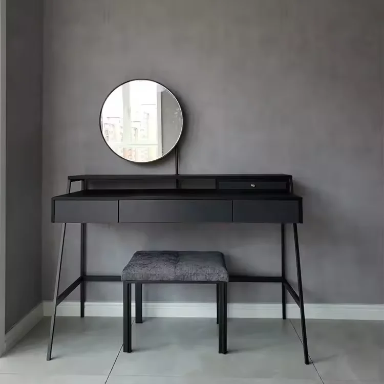 high quality dressing table grey modern style iron dressing table mirror hinges