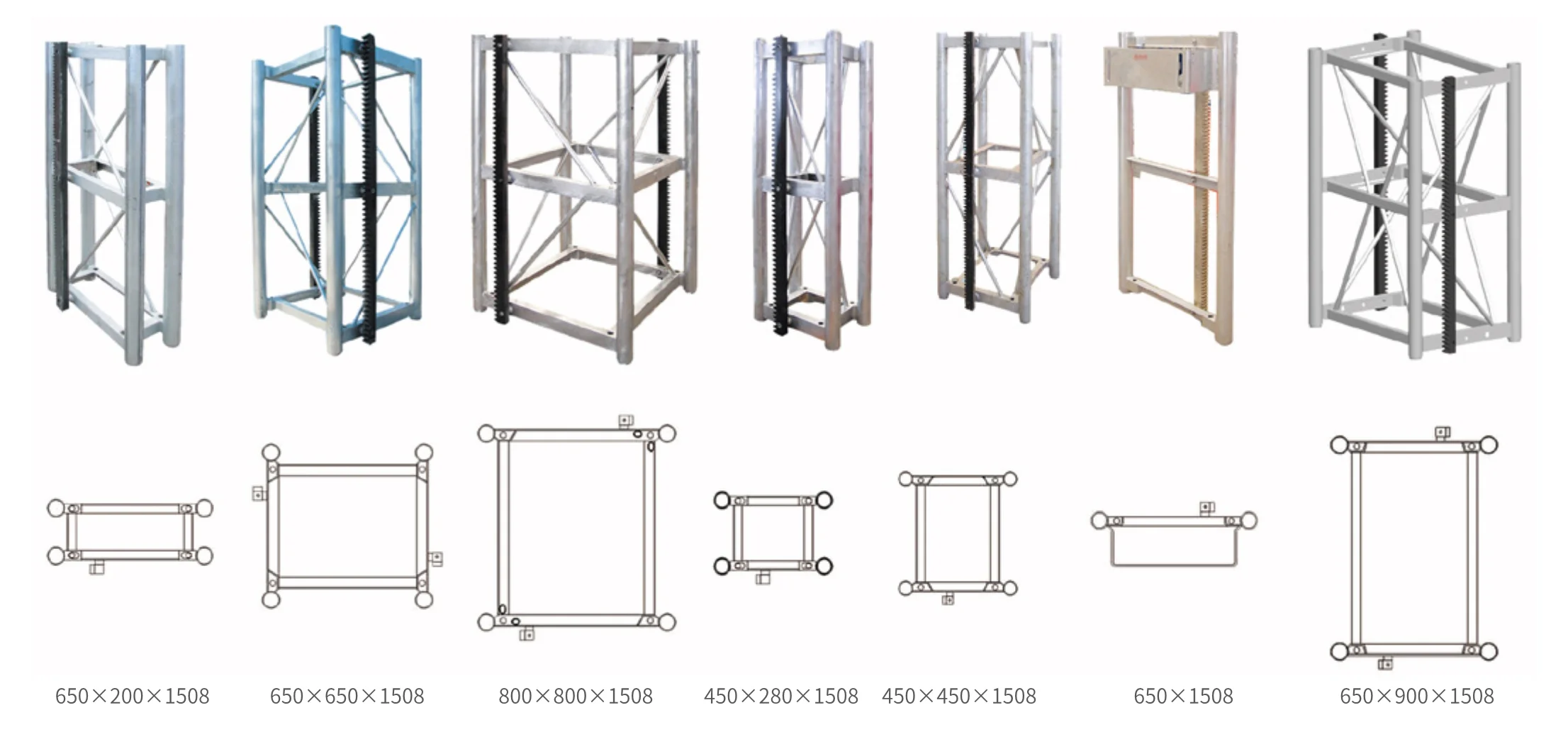 ZK twin cage of gear rack vertical drive construction hoist made in China