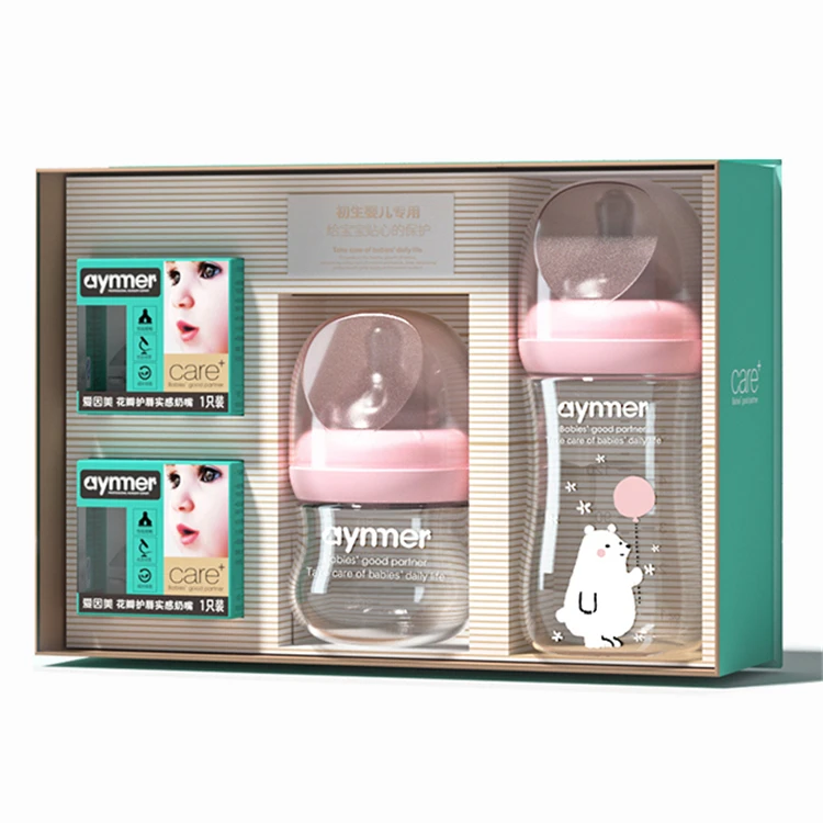 
High Quality Control 80ml/160ml Baby Bottles Drinking Cup Feeding Bottle Glass Baby Feeding Bottle 