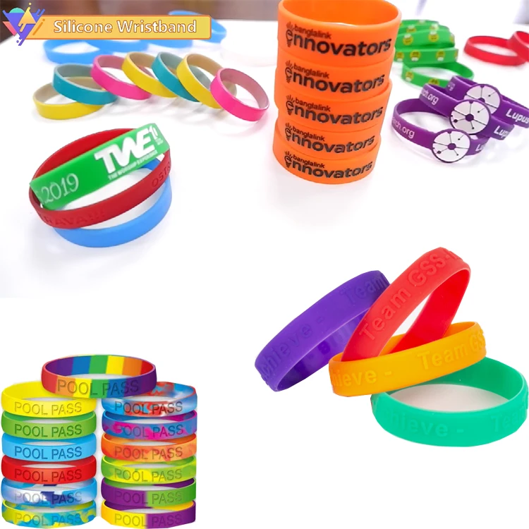 Factory Price Higher Quality Polyester Sublimation Printed RFID Basketball Silicone Wristband for Adult