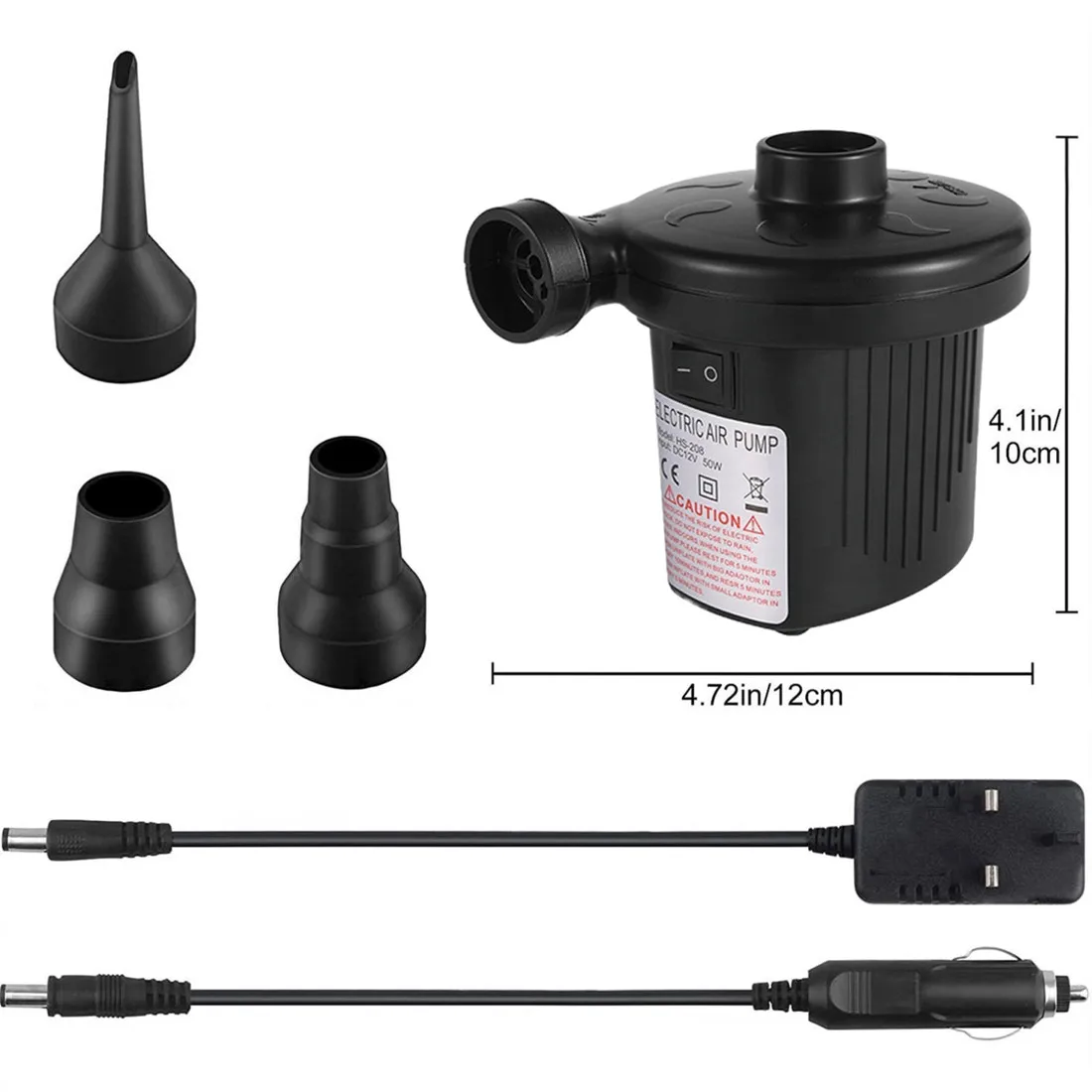 electric air pump high quality dc12v-ac230v portable small two way electric air pump for inflatables swimming ring