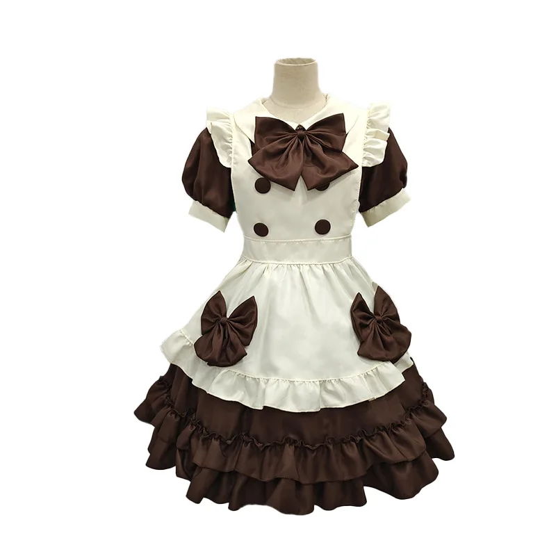 2024 New Black Cute Lolita Maid Costumes French Maid Dress Girls Woman Amine Cosplay Costume Waitress Maid Party Stage Costumes