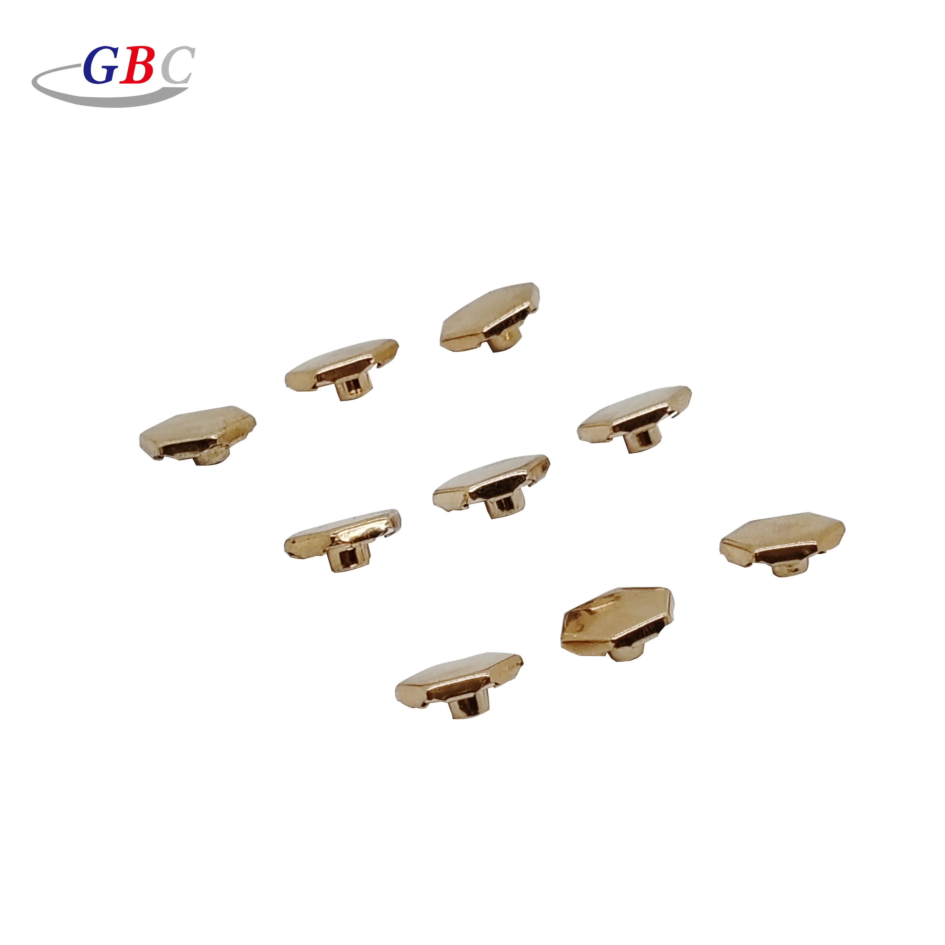 Wholesale Gloden10mm metal Hexagon Shape Rivet For Garment Leather Craft Screw Back Rivets Stud Metal Hexagon Nail Stud