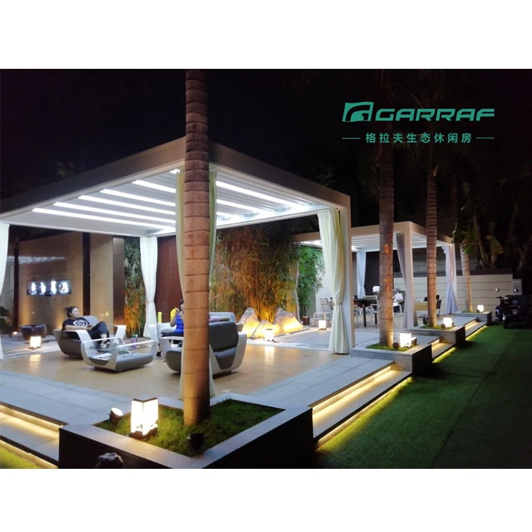 Chinese professional manufacturer Bioclimatic Motorized Adjustable Aluminum Pergola
