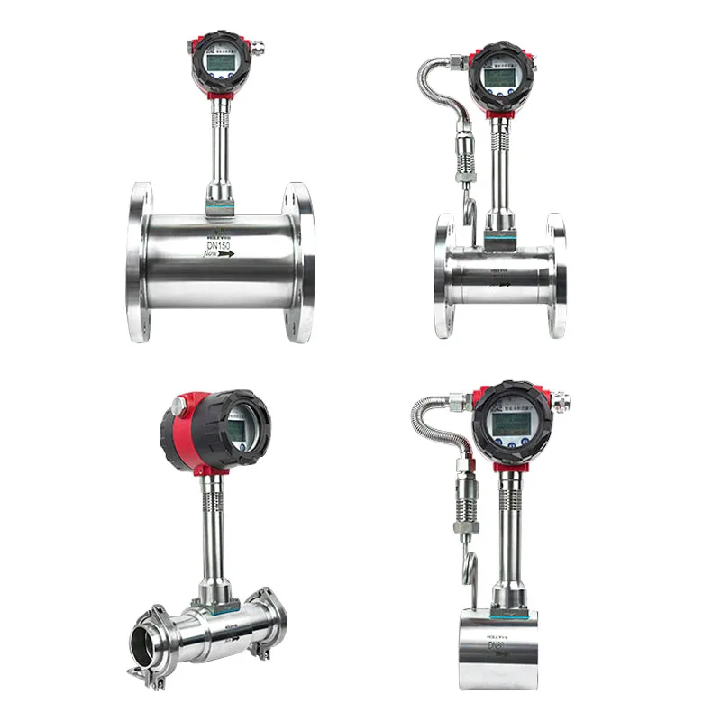 LCD display vortex steam air gas flow meter ip67 hydrogen flow meter stainless steel flowmeter