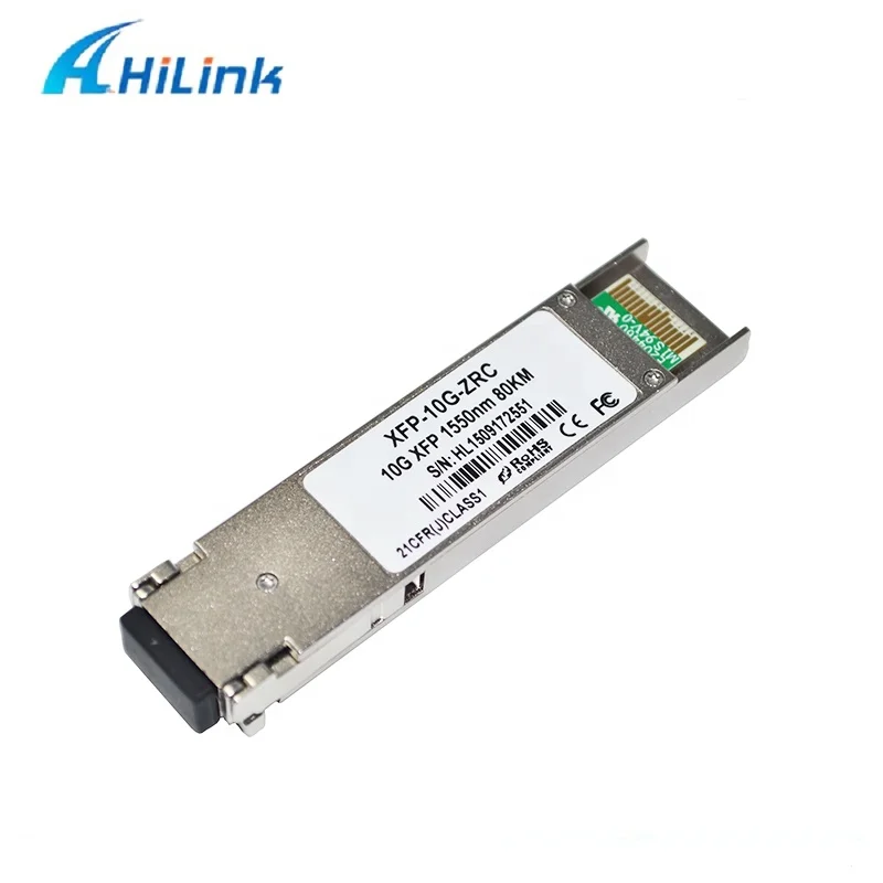 HILINK SFP + ZR 10G XFP SFP одноволоконный Дуплексный LC 80km XFP модуль трансивер 1550 нм