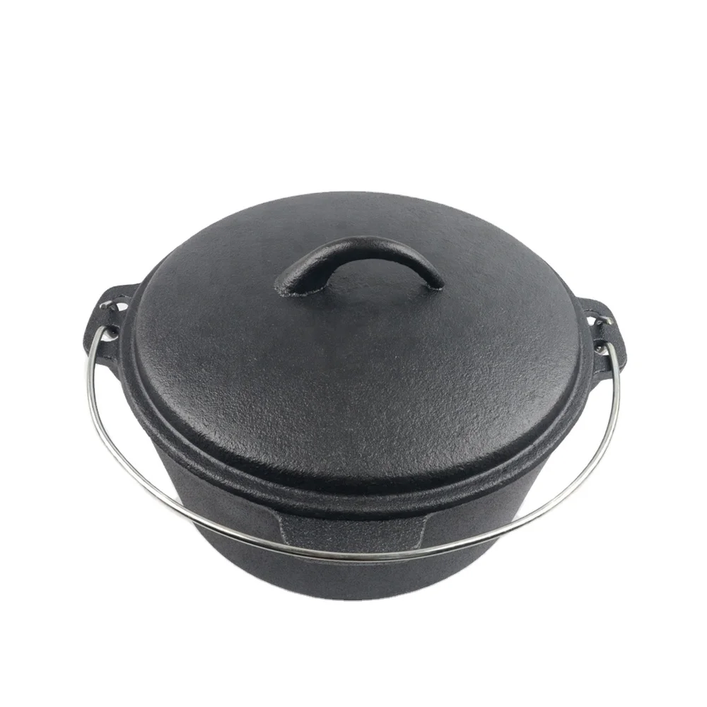 Чугунная духовка для кемпинга 4.5QT с растительным